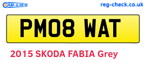 PM08WAT are the vehicle registration plates.