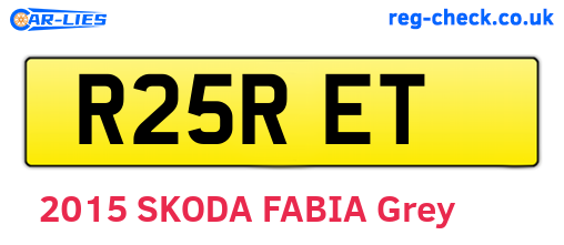 R25RET are the vehicle registration plates.