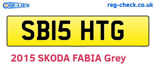 SB15HTG are the vehicle registration plates.