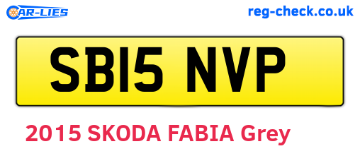SB15NVP are the vehicle registration plates.