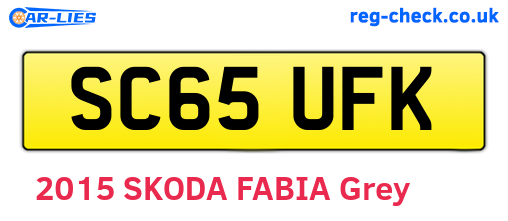SC65UFK are the vehicle registration plates.