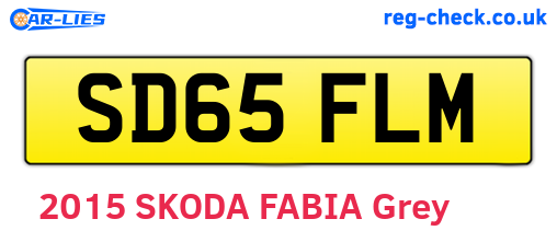 SD65FLM are the vehicle registration plates.
