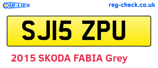 SJ15ZPU are the vehicle registration plates.