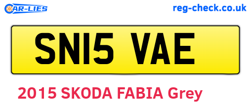 SN15VAE are the vehicle registration plates.