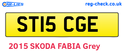 ST15CGE are the vehicle registration plates.