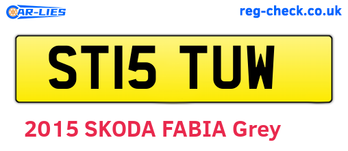 ST15TUW are the vehicle registration plates.