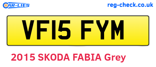 VF15FYM are the vehicle registration plates.