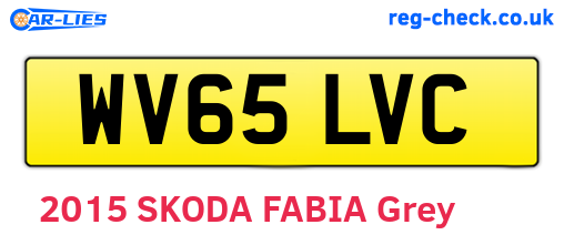 WV65LVC are the vehicle registration plates.