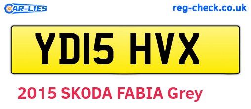 YD15HVX are the vehicle registration plates.