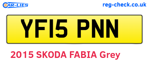 YF15PNN are the vehicle registration plates.