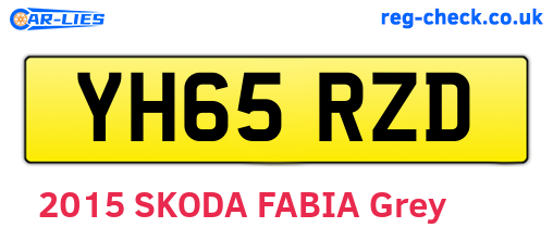 YH65RZD are the vehicle registration plates.