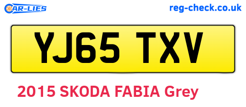 YJ65TXV are the vehicle registration plates.