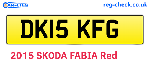 DK15KFG are the vehicle registration plates.