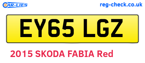 EY65LGZ are the vehicle registration plates.