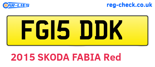 FG15DDK are the vehicle registration plates.