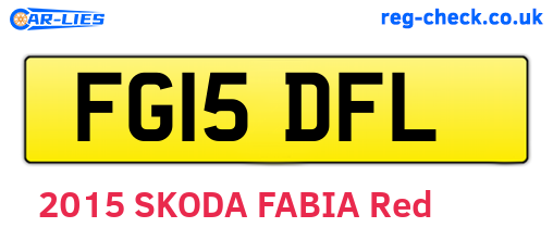 FG15DFL are the vehicle registration plates.