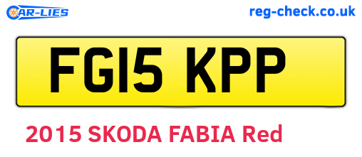 FG15KPP are the vehicle registration plates.