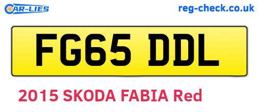 FG65DDL are the vehicle registration plates.