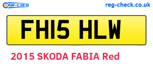 FH15HLW are the vehicle registration plates.