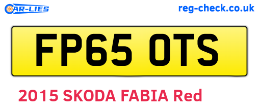 FP65OTS are the vehicle registration plates.