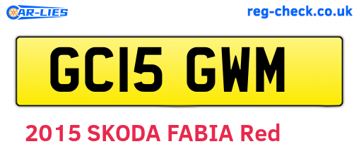 GC15GWM are the vehicle registration plates.