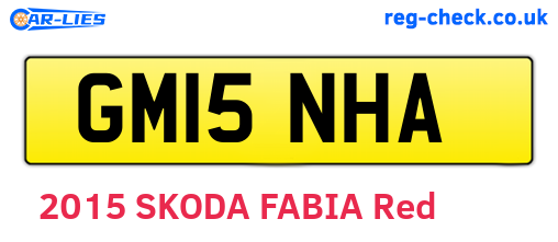 GM15NHA are the vehicle registration plates.