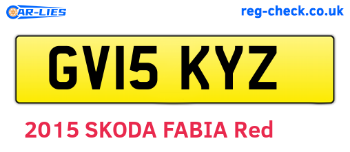 GV15KYZ are the vehicle registration plates.