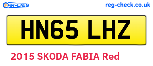 HN65LHZ are the vehicle registration plates.
