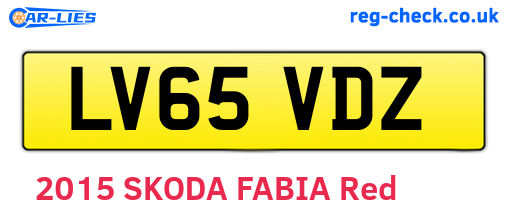 LV65VDZ are the vehicle registration plates.