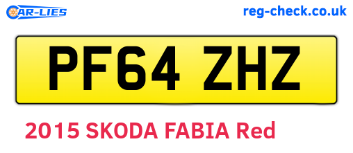PF64ZHZ are the vehicle registration plates.
