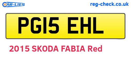 PG15EHL are the vehicle registration plates.