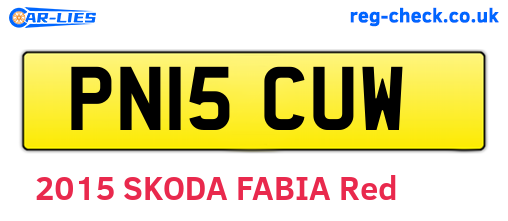 PN15CUW are the vehicle registration plates.