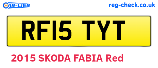 RF15TYT are the vehicle registration plates.