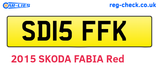 SD15FFK are the vehicle registration plates.