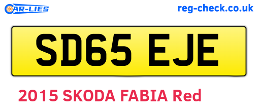 SD65EJE are the vehicle registration plates.