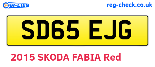 SD65EJG are the vehicle registration plates.