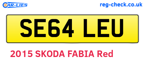 SE64LEU are the vehicle registration plates.