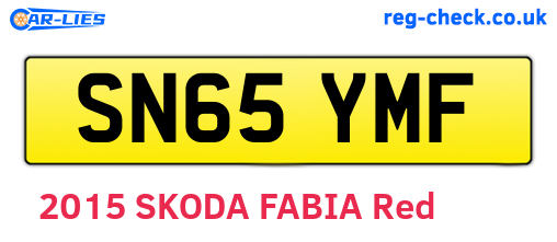 SN65YMF are the vehicle registration plates.