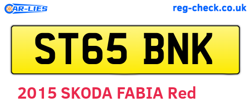 ST65BNK are the vehicle registration plates.