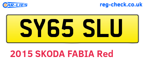 SY65SLU are the vehicle registration plates.