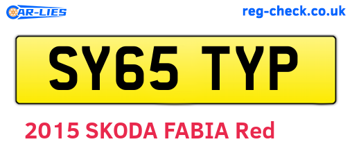 SY65TYP are the vehicle registration plates.