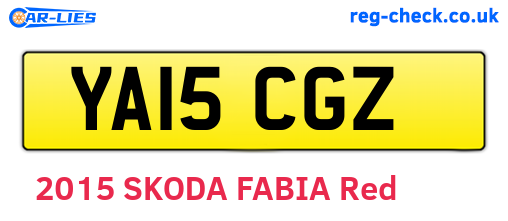 YA15CGZ are the vehicle registration plates.