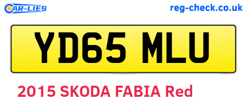 YD65MLU are the vehicle registration plates.