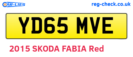 YD65MVE are the vehicle registration plates.