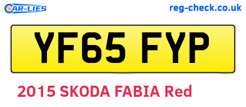 YF65FYP are the vehicle registration plates.