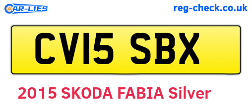 CV15SBX are the vehicle registration plates.