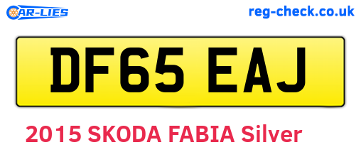 DF65EAJ are the vehicle registration plates.