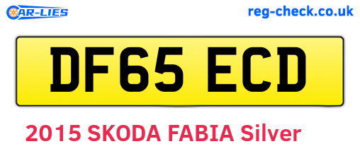 DF65ECD are the vehicle registration plates.