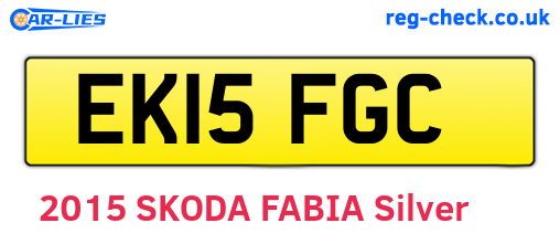 EK15FGC are the vehicle registration plates.