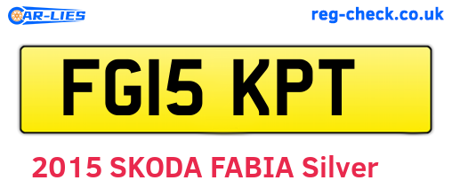 FG15KPT are the vehicle registration plates.